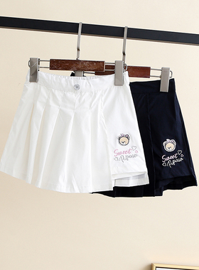 【亏本清仓110120130】女童纯棉半身裙学院风运动裙子校裙短裙