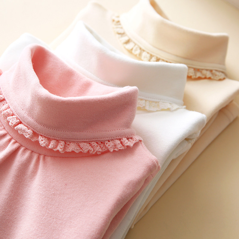 【亏本清仓】童装女童纯棉花边高领打底衫儿童长袖T恤保暖上衣,童装/婴儿装/亲子装,T恤,淘宝优惠券,粉丝福利购,淘宝优惠卷