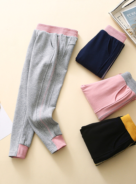 【亏本清仓】女童休闲裤韩版童装纯棉毛圈运动裤子外穿长裤校裤