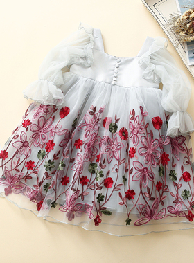 【亏本清仓110120130码】女童蕾丝网纱连衣裙演出服礼服公主裙子