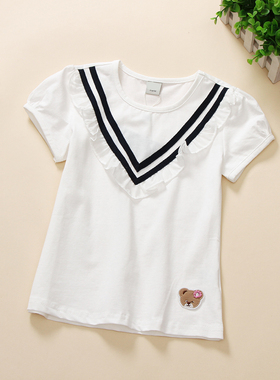 【亏本清仓110120130】女童短袖T恤半袖体恤儿童打底衫上衣童装