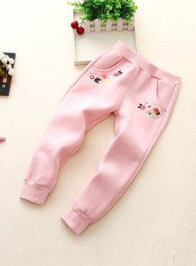 【亏本清仓】女童薄款加绒加厚休闲裤子儿童收口长裤宝宝宽松裤