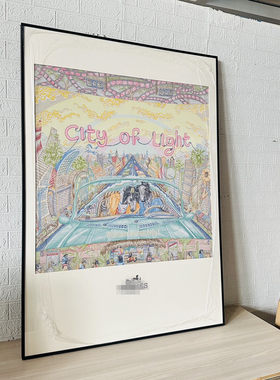 丝巾画客厅玄关90画框餐厅背景竖版挂画简约轻奢抽象画丝巾装饰画
