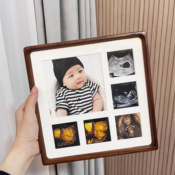 摆台相框实木胡桃5寸6免费打印