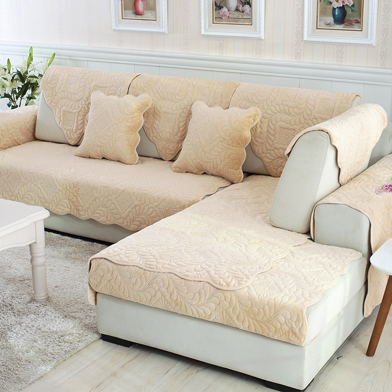 mùa đông trượt sang trọng khăn sofa đệm vải che đậy phổ quát toàn bộ gói đệm bao gồm cả phụ gia đình phổ biến