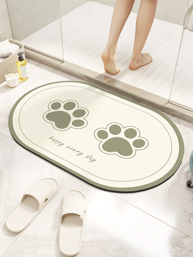 浴室石墨烯吸水地垫浴室防滑速干脚垫硅藻泥浴室厕所入口门,居家布艺,家用脚垫,淘宝优惠券,粉丝福利购,淘宝优惠卷