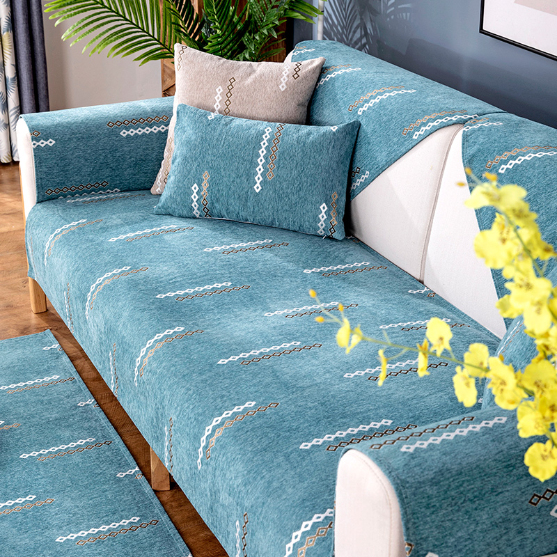 Bắc Âu thời trang tối giản sofa đệm Four Seasons chung trượt chenille sofa bìa sofa bìa dày vải che