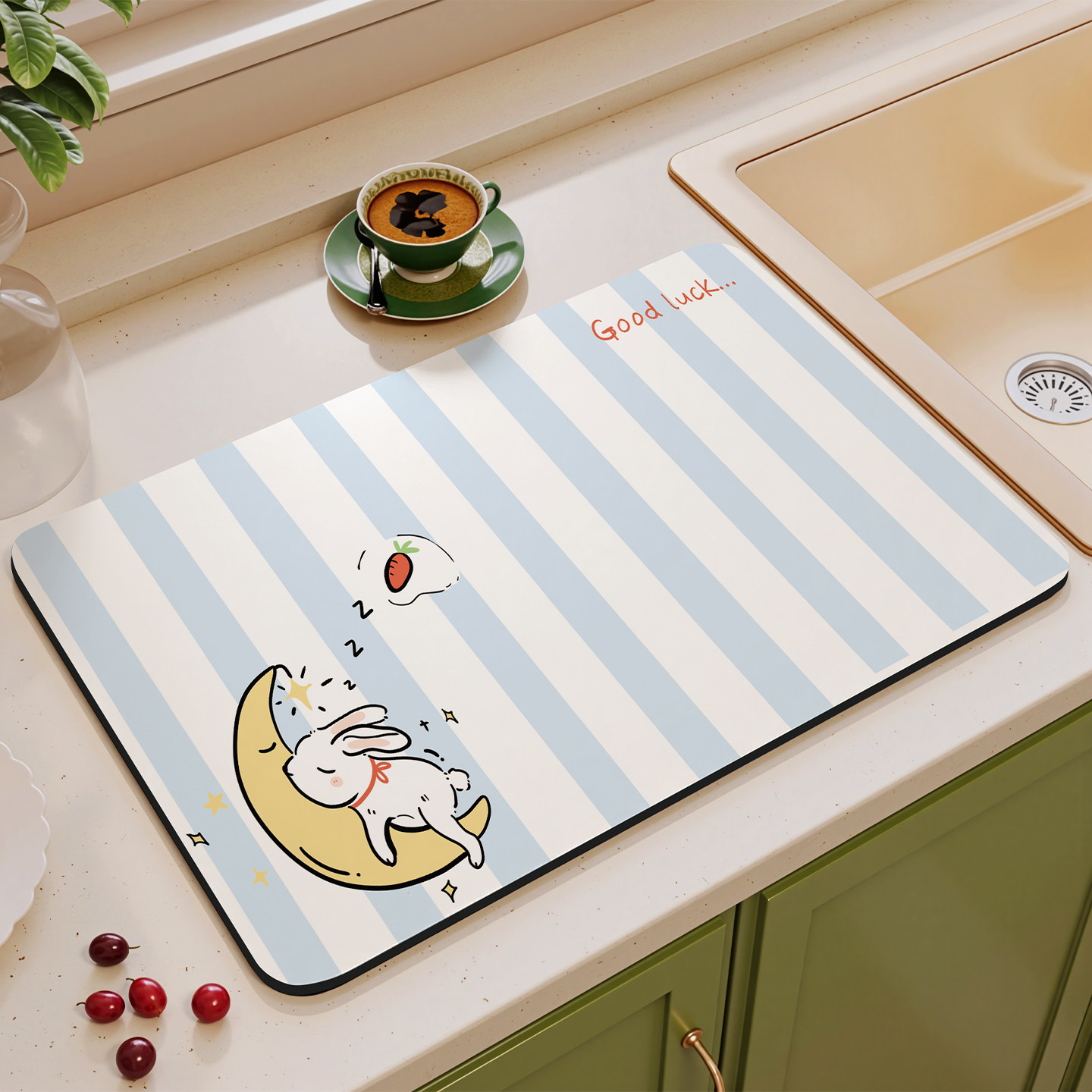 奶油风厨房沥水垫洗碗池吸水垫厨房垫子防油防污防烫洗碗槽吸水垫,居家布艺,厨房地垫,淘宝优惠券,粉丝福利购,淘宝优惠卷