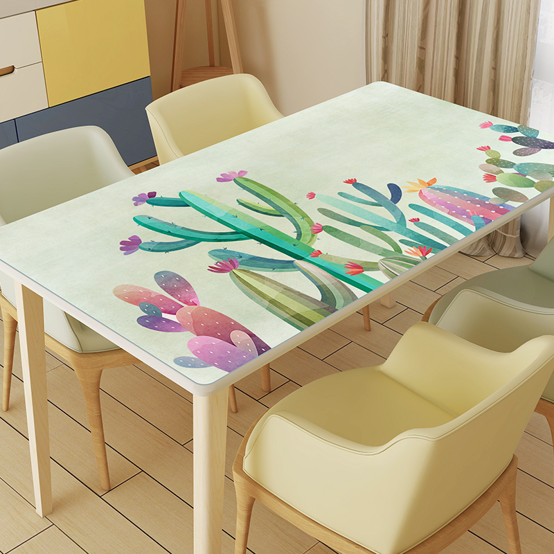 Creative pvc in cô gái nhà hàng tươi nhỏ bảng không thấm nước dầu nóng vuông vức không vướng tinh ăn khăn trải bàn