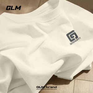 GLM短袖t恤男款2025新款夏季美式潮牌男士衣服纯棉大码男生半袖衫