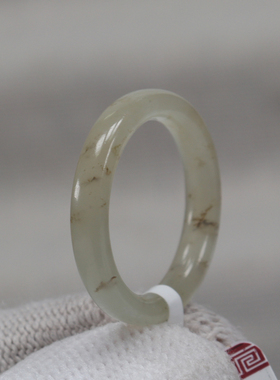 新疆和田玉戒指红糖色戒圈青花羊脂白碧玉绿男女玉石指环11号圈口