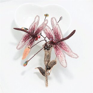 CHRIST新款现货克丽斯汀胸针毛衣扣大胸花蜻蜓丝巾扣披肩扣