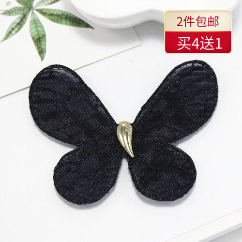 蝴蝶清新手工蕾丝无痕she刘海贴