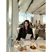 安妮来信 Lily Rosemary 海军领矜贵手工藏青双面尼大衣毛呢外套