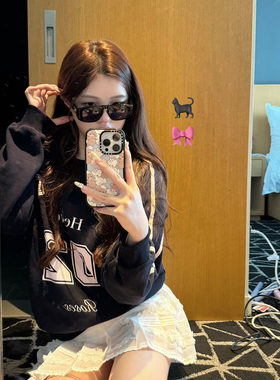 Lily Rosemary/ blockcore*撞色芭蕾 运动少女套头美式卫衣