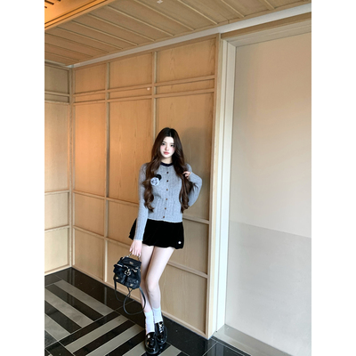 Lily Rosemary/ 可爱侵略症 丝绒云朵花苞裙两色