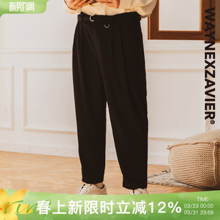 宽松商务微锥休闲裤 韦恩泽维尔垂感西裤 加肥加大秋季 大码 7950 男装