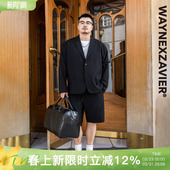 韦恩泽维尔大码 外套男春加肥加大泡泡纱西服外套8103 商务休闲西装
