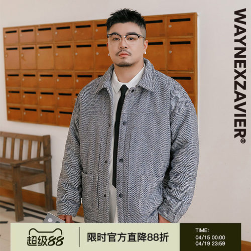 韦恩泽维尔加厚冬季衬衫式棉服