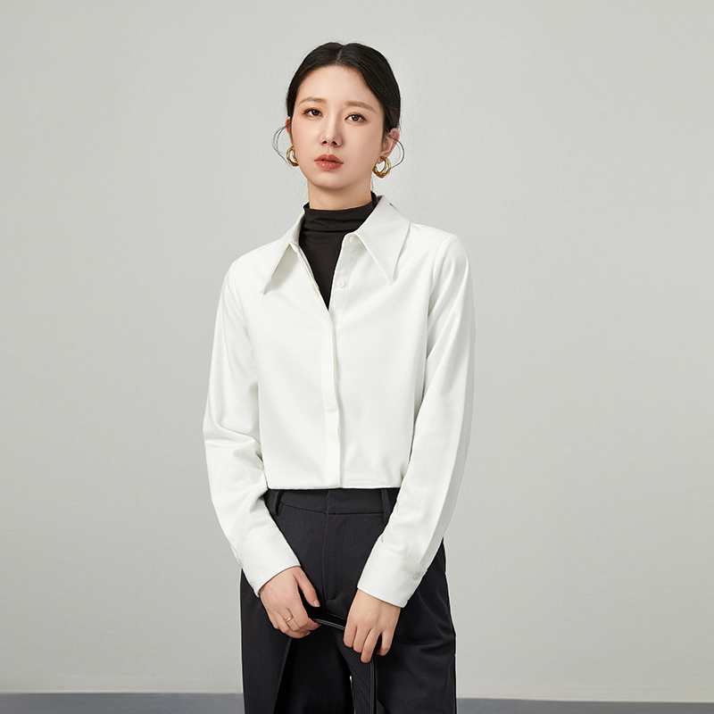 磨毛衬衫女2025年秋冬新款打底内搭叠穿加厚灯芯绒衬衣高级感上衣