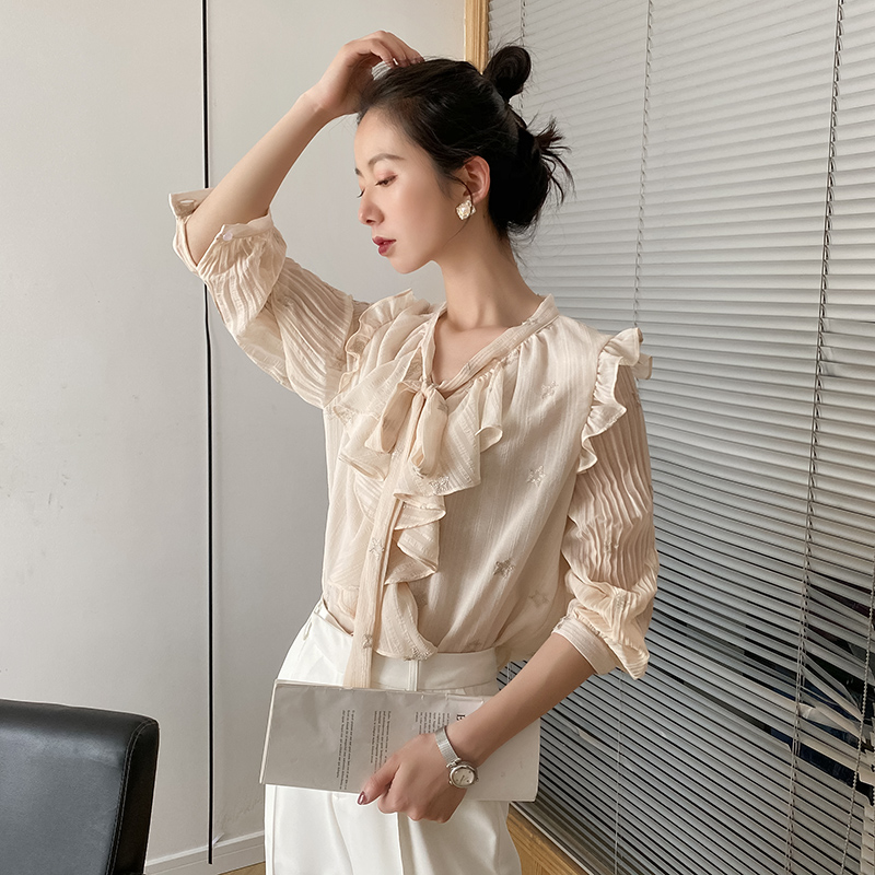 雪纺衬衫女设计感小众轻熟新款