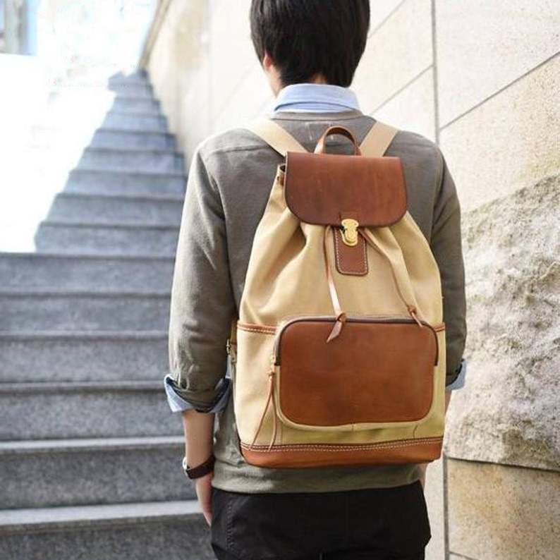 手工皮具图纸 双肩背包 Lp004