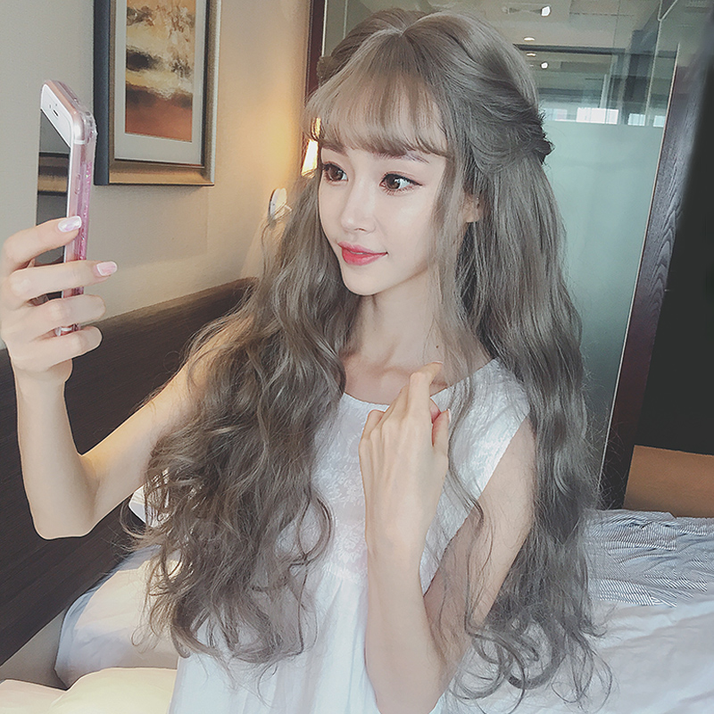 假发女长卷发大波浪网红可爱空气刘海玉米烫蓬松自然泡面卷长发