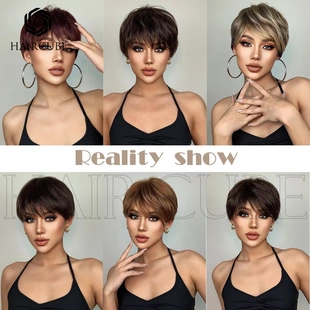 HAIRCUBE 欧美风女士倒毛款六色可选短直发假发 热卖款推荐wigs