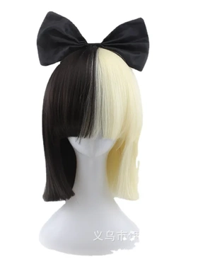 欧美电影同款This is acting 黑色浅金混色COS假发现货