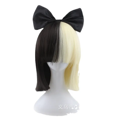 欧美电影同款This is acting 黑色浅金混色COS假发现货