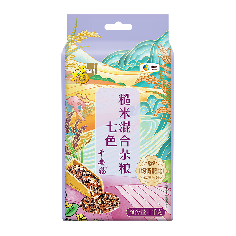 【中粮】中粮福临门七色糙米混合杂粮1kg