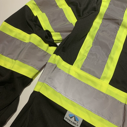 Флуоресцентная черная светоотражающая безопасная толстовка, осенний лонгслив для работы, футболка