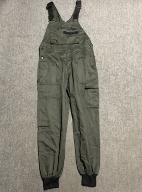 出口日本剩余军绿色束脚背带裤多口袋爬杆街舞服工作服演出滑板男