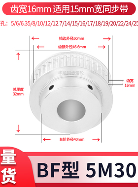 同步轮5M30齿宽16台内孔5 6 8 10 12 1415171920现货套装同步带轮