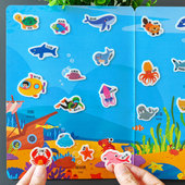 0到3岁儿童果冻贴纸书3到6女孩海底世界贴贴画2宝宝早教益智玩具4