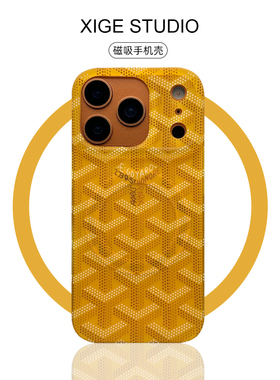 潮牌戈雅黄色Magsafe磁吸适用苹果17promax手机壳新款iPhone16promax/15promax/14promax/13promax防摔保护套