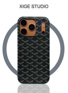 潮牌戈雅狗牙黑色菲林壳适用苹果17promax手机壳新款iPhone16promax/15promax/14promax/13promax防摔保护套