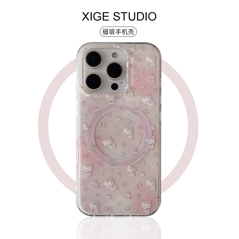 可爱猫咪Magsafe磁吸适用于苹果16promax手机壳新款iPhone15promax/14promax/13promax硅胶防摔全包保护套,3C数码配件,手机保护套/壳,淘宝优惠券,粉丝福利购,淘宝优惠卷