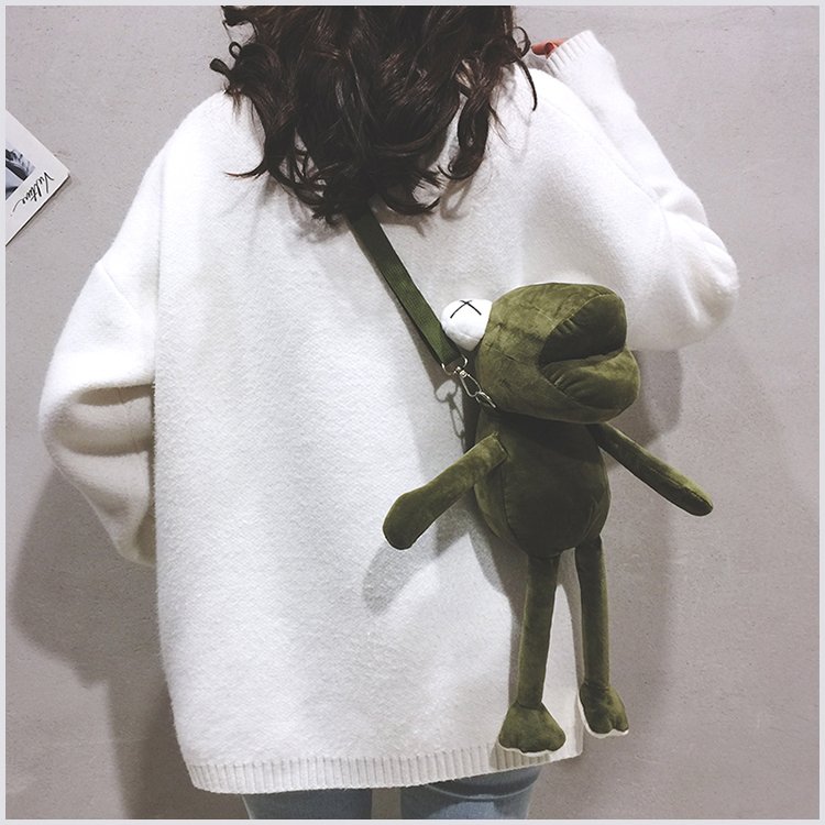 卡通包包女新款2020可爱搞怪青蛙包玩偶公仔网红少女单肩斜挎包潮|ruв категории Сумки, Г - жа сумки - от Buy2taobao.com для оказания профессиональной услуги покупки агента Taobao