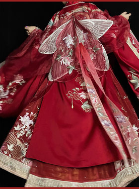 清欢纪婚服唐制诃子裙出阁服包邮