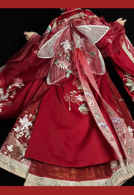 清欢纪婚服唐制诃子裙出阁服包邮
