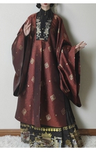 汉服出租京光闪闪明制秋冬汉服女马面裙织金立领袄裙