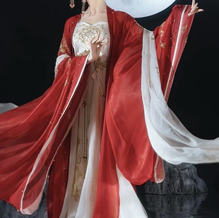 汉服出租钟灵记天涯明月刀联名款复原大袖衫中国风诃子改良长衫裙