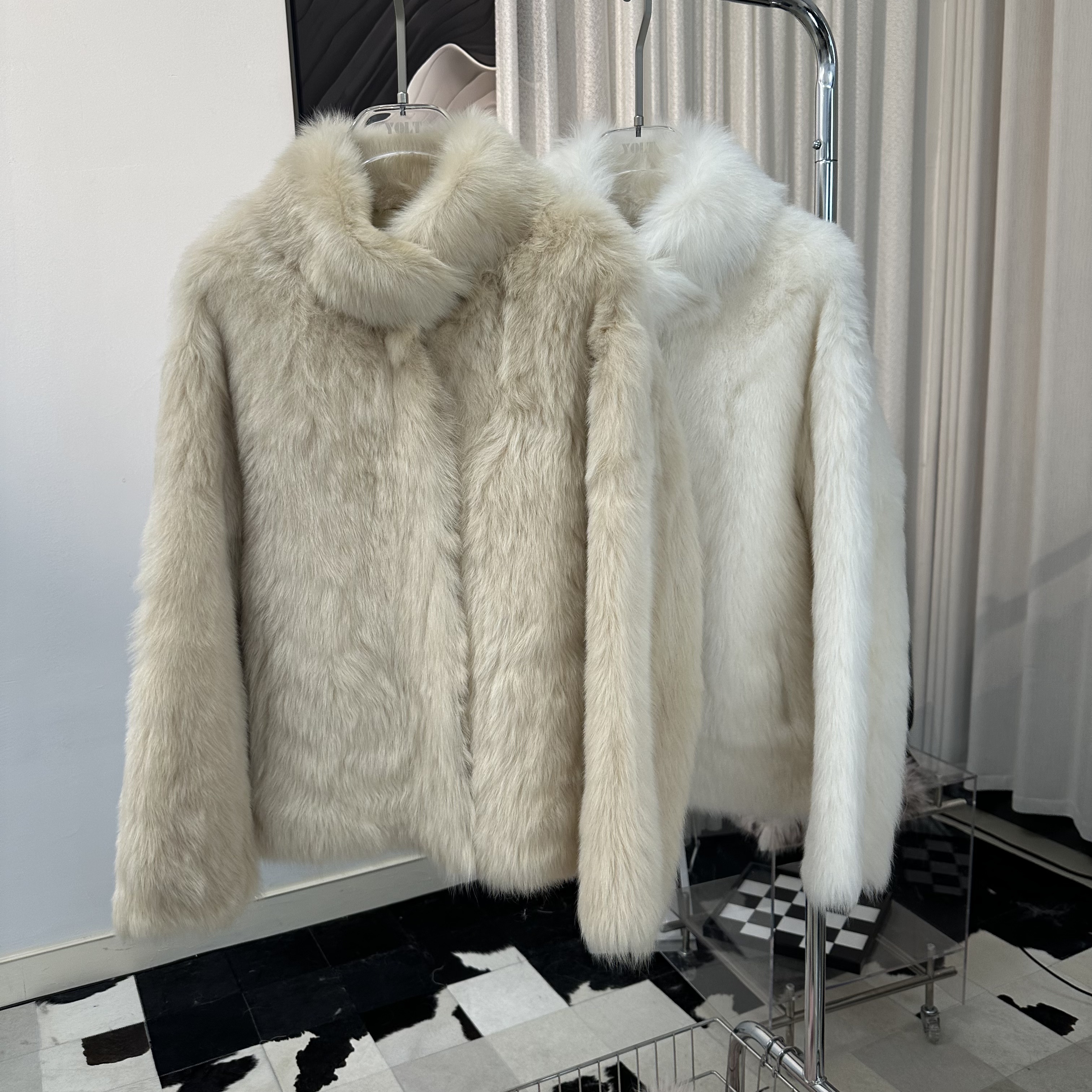 【 柔雾漫衫】极简百搭一领三穿直毛托卡羊毛轻奢女外套云绮岚庭