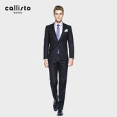 CALLISTO卡利斯特上班绅士气质羊毛商务正装 西服上衣男FKBWJ043BK
