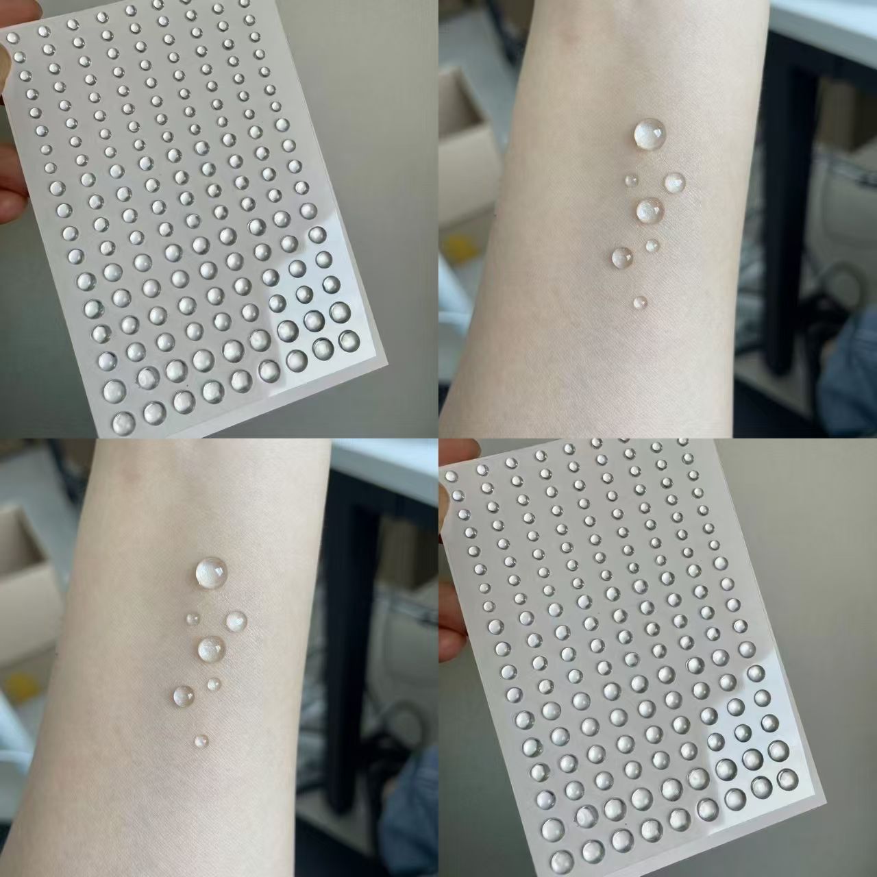 水珠脸贴妆容透明水滴泪钻泪珠眼部装饰拍照摄影脸上贴钻面部亮钻