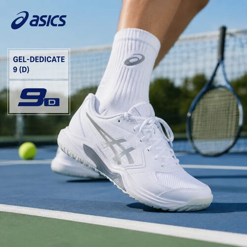 Asics亚瑟士女鞋GEL-DEDICATE 9 (D)宽楦网球鞋缓震运动鞋休闲鞋