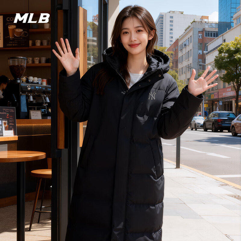 MLB官方正品男女情侣羽绒服25冬季款防泼水连帽保暖长款羽绒外套,运动服/休闲服装,运动羽绒服,淘宝优惠券,粉丝福利购,淘宝优惠卷