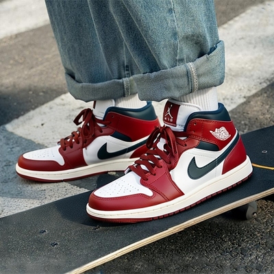 耐克男鞋AJ1新年红脚趾官方正品篮球鞋25冬新款运动鞋耐磨篮球鞋