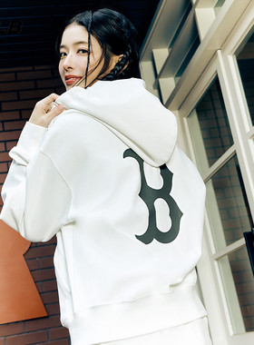 MLB官方外套女冬季新款复古休闲时尚运动服连帽针织夹克3ATRB0441